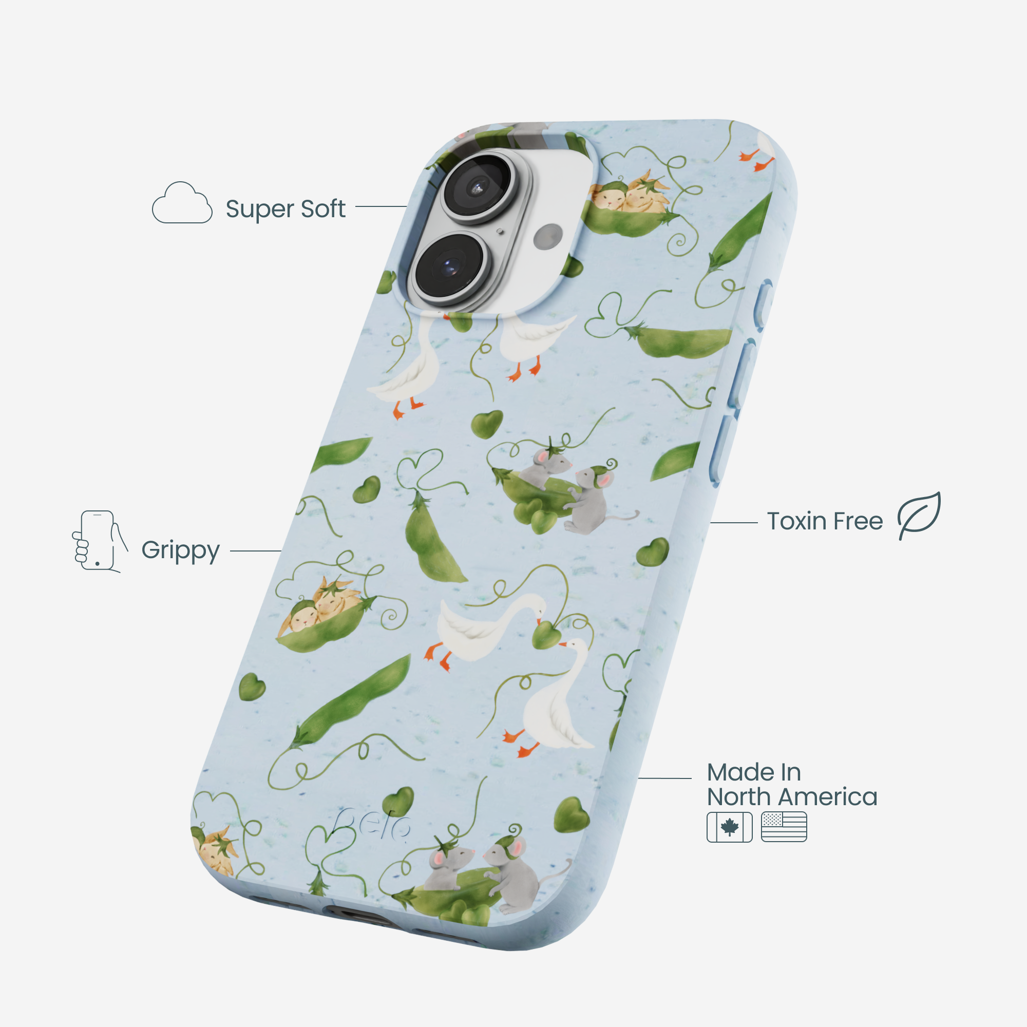 Powder Blue Two Peas in a Pod iPhone 17 Case - Image 4