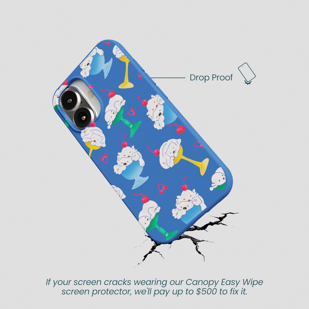 Electric Blue Vanilla Bear iPhone 16 Case - Image 5