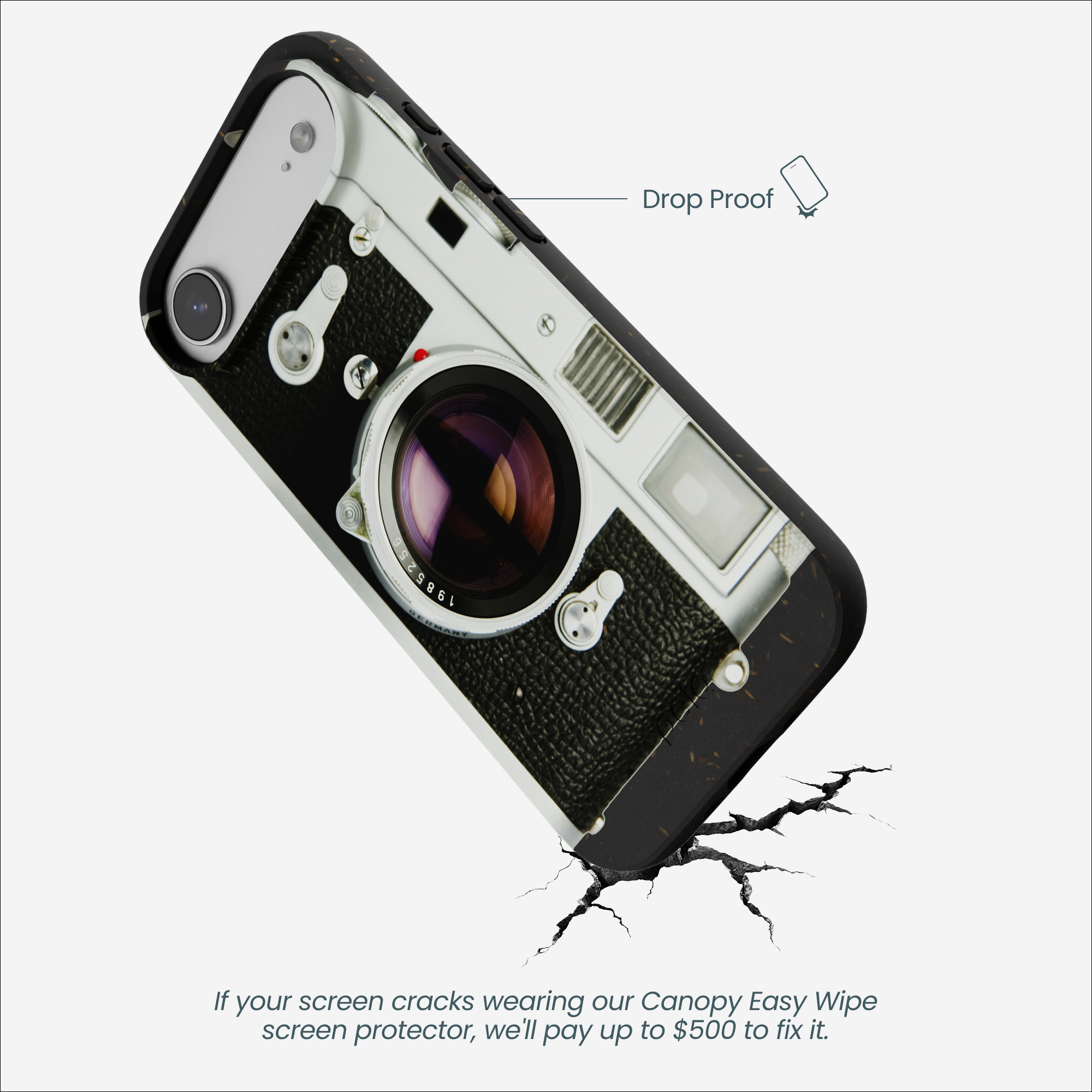 Black Vintage Camera iPhone Air Case - Image 5