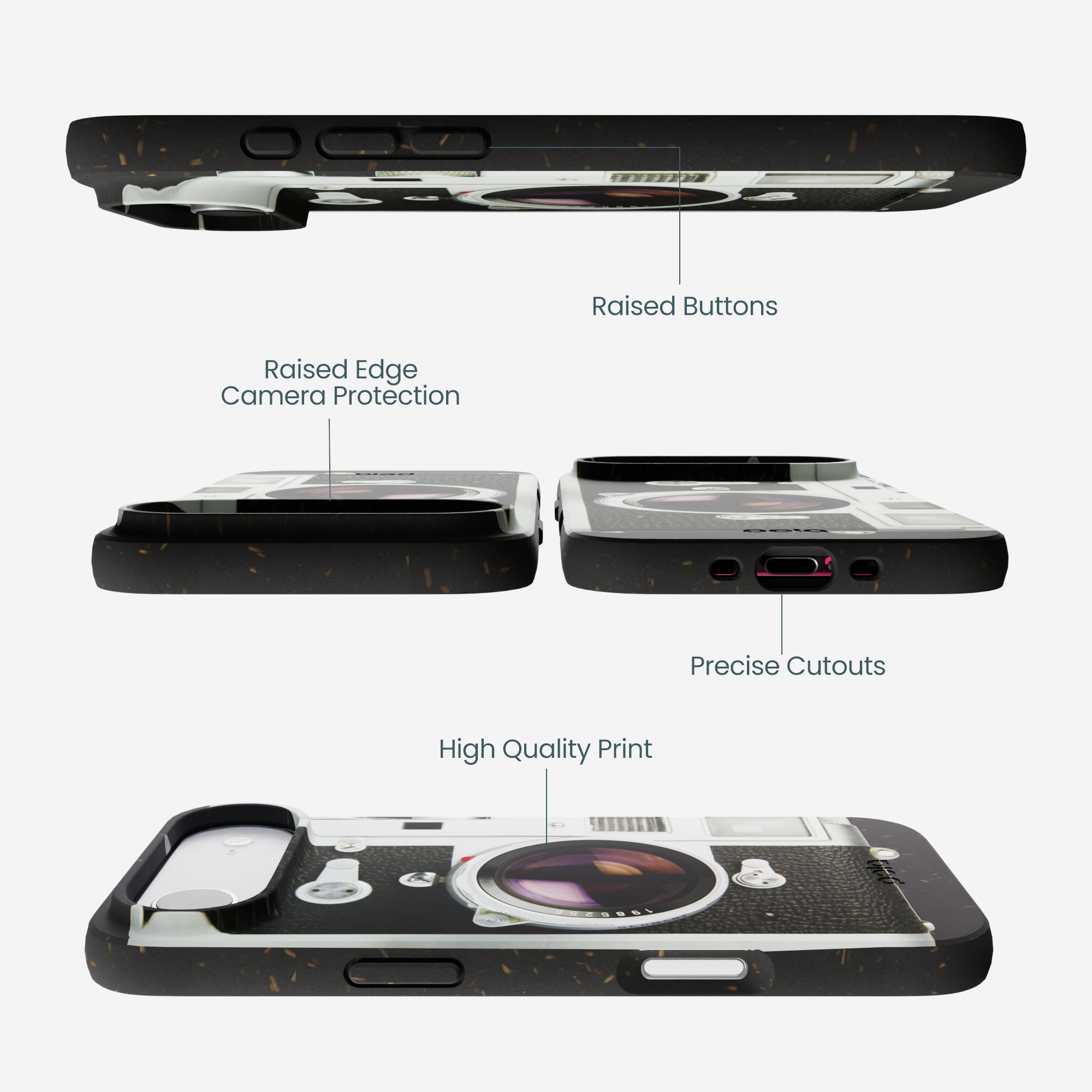 Black Vintage Camera iPhone Air Case - Image 3