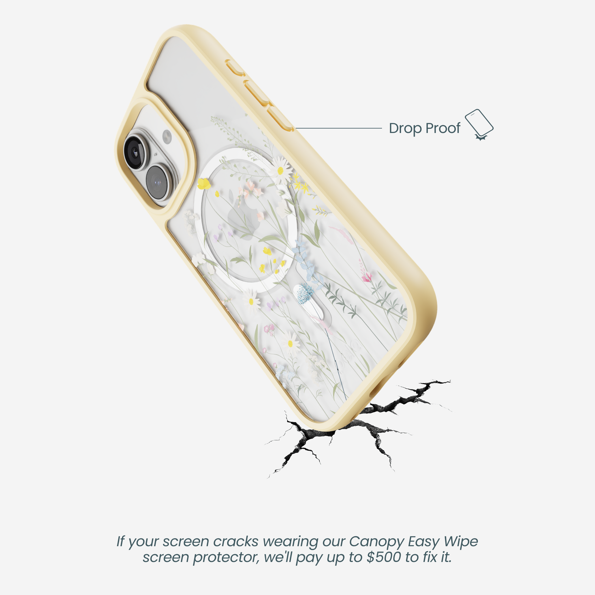 Clear Wanderflora iPhone 17 Case With Sunbeam Ridge (MagSafe included) - Image 5