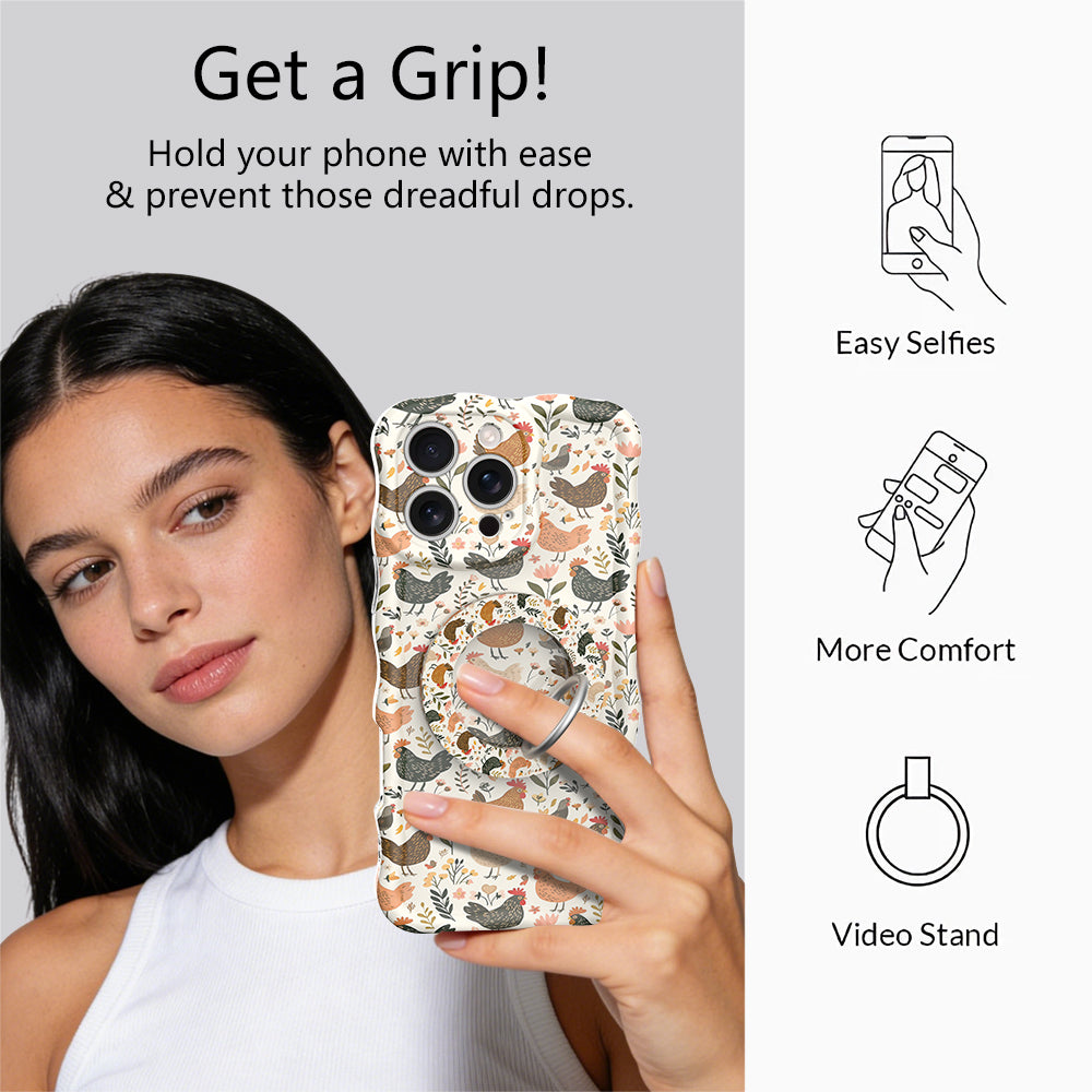 Cluckin' Cute Hold It Fancy MagSafe Grip Ring